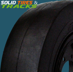 Smooth Solid Skid Steer Tires 12-16.5 - Heavy Duty