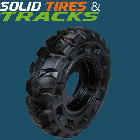  385/65-19.5 or 40X14-24 Solid Tires with 10 Bolt Rims